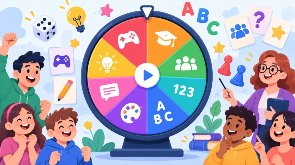 Fun random wheel ideas showing games activities and creative choices